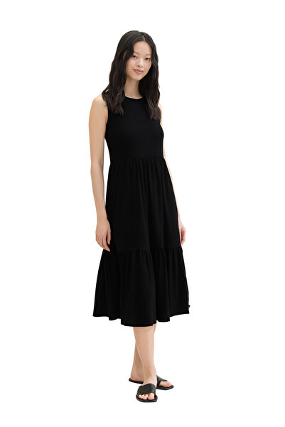 Tom Tailor jersey rib midi ruha