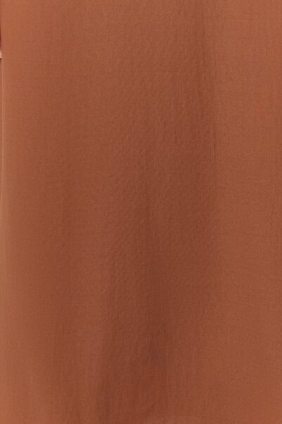 Trendyol Collection Hnědé midi tkané šaty A-line TWOSS24EL00601