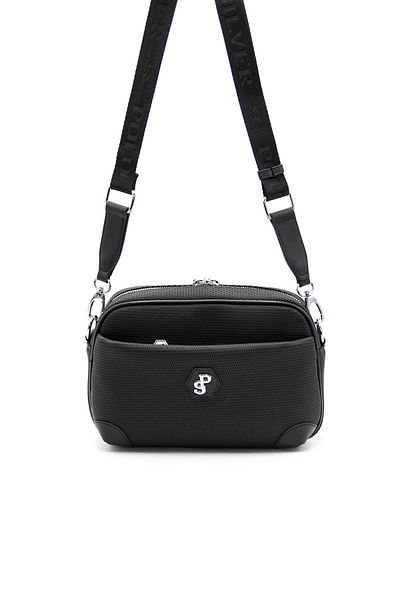 Silver Polo SP1094 Geantă neagră pentru damă - Polo argintiu