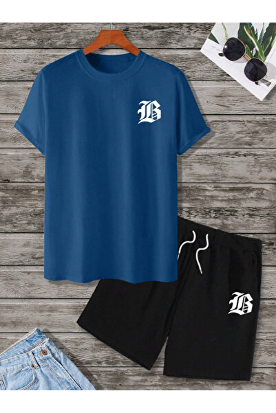 Revasser Σετ μπλουζάκι Unisex Γυναικεία/Ανδρικά B Custom εμπριμέ σορτς