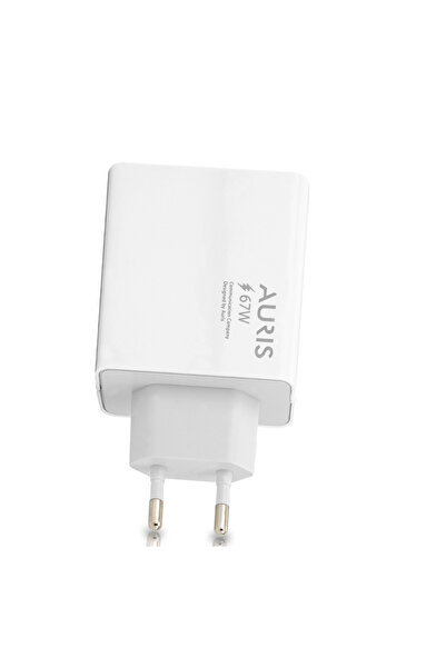 güvenlisepet Auris 67 Watt Hızlı Şarj Aleti Type C Kablo + USB Şarj Başlığı Yüksek Hızlı Şarj Göstergesi Çıkaran