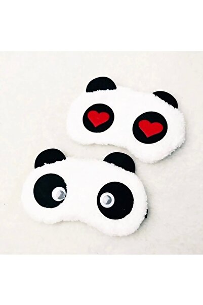 SHEKER HOME مجموعة من قطعتين من رقعة عين الباندا القطيفة وعصابة النوم مع شكل ...