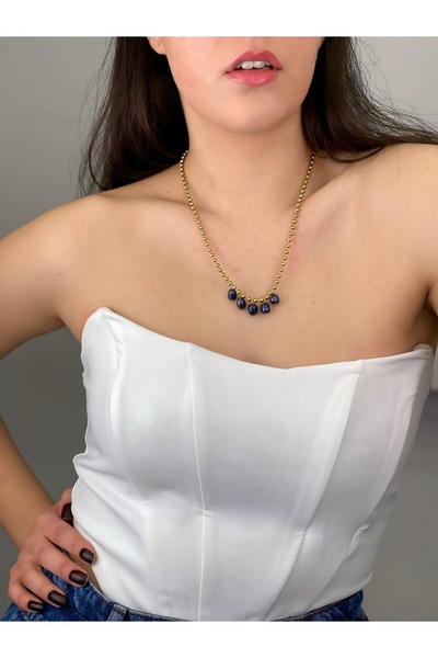 MİRSTAR GERÇEK İNCİ VE ÖMÜR BOYU KARARMAZ 316L ÇELİK KOLYE