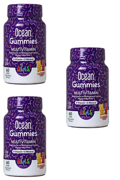 Ocean Multivitamin Gummies - 60 Soft Tablets, 3 Pieces