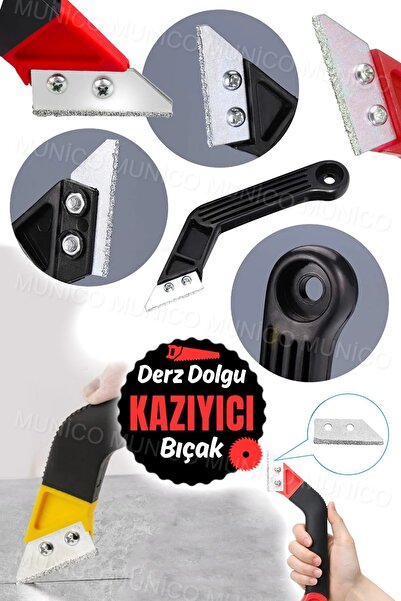 Munico Çelik Duvar Kağıdı Boya Kazıyıcı Yerden Tasarruflu Duvar Derzi Toz Sökücü Fayans Derz Temizleyici