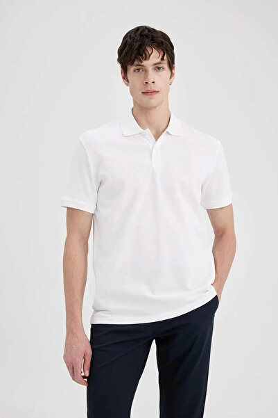DeFacto Tricou alb pentru bărbați - C1293AX/WT34