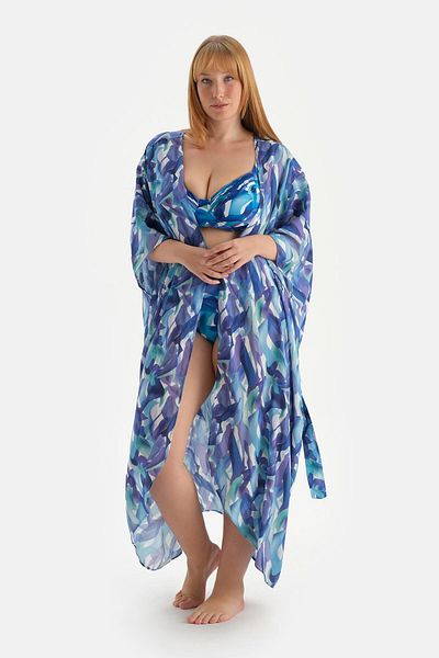 Dagi Kurzer blauer Kimono