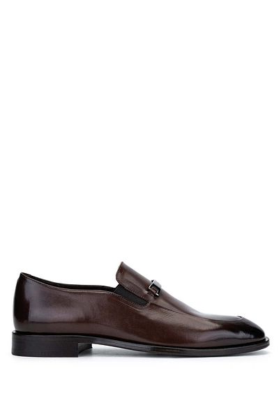 Tamer Tanca Men's Genuine Leather Tan Buffalo Loafer Shoes