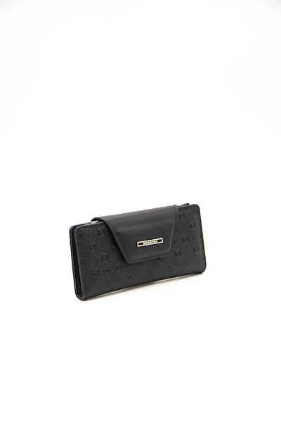 Silver Polo Ασημί & Polo Black - Black Sp1114 Γυναικείο πορτοφόλι & θήκη για κάρτες