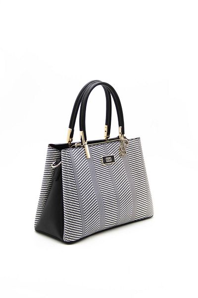 Silver Polo Silver & Polo Black White - Black Sp1098 Women's Handbag