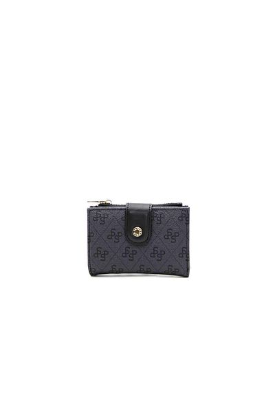 Silver Polo Silver & Polo Anthracite - Black Sp1107 Women's Wallet & Card Holder