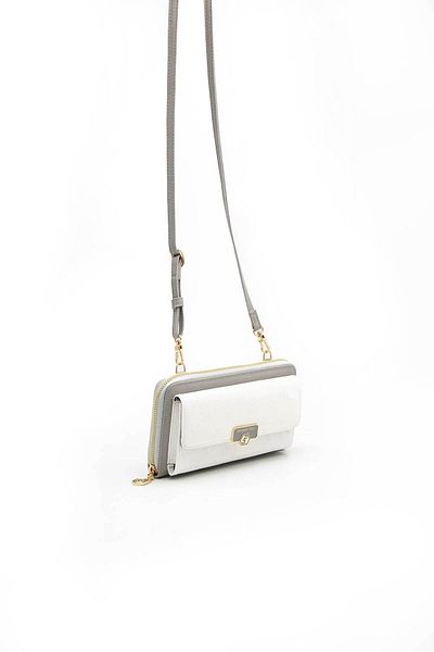 Silver Polo Silver & Polo White - Gray Sp921 Women's Strap Wallet
