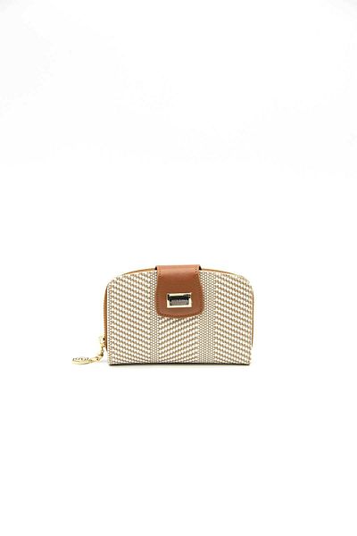 Silver Polo Silver & Polo Beige - Tan Sp874 Women's Wallet & Card Holder