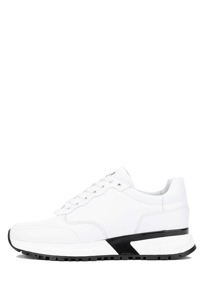 Tamer Tanca Men's White Genuine Leather Sneakers - Sports Shoes