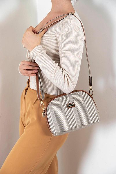 Silver Polo Silver & Polo Beige - Geantă de damă Taba Sp765