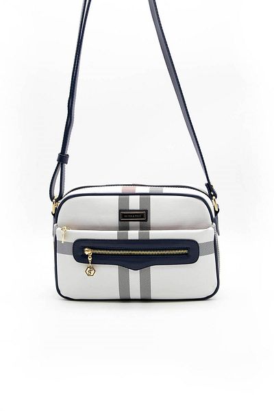 Silver Polo Silver & Polo White - Geantă de damă Laci Sp491