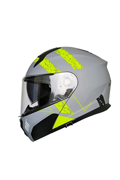 MTS M 966 V2 Çene Açılır Kask Neon Gözlüklü