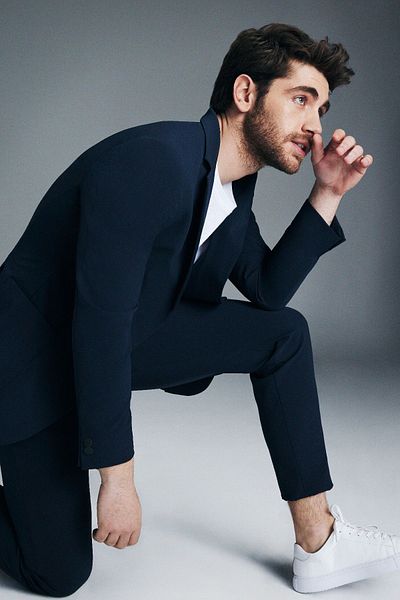 Hatemoğlu Navy Blue Slim Fit Performance Suit - Plain Suit