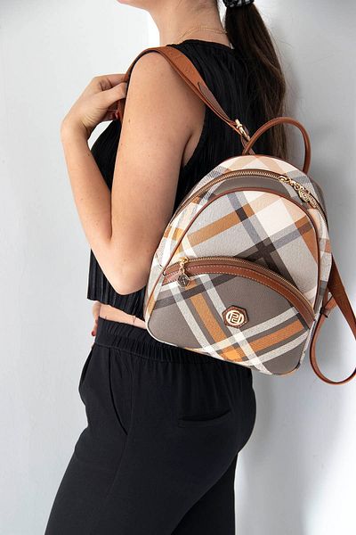Silver Polo Taba Sp945 Women's Backpack - Silver & Polo Khaki