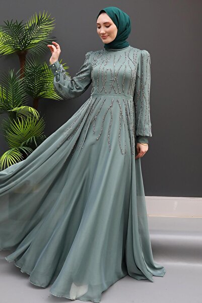 GİZ AGİYİM Βραδινό φόρεμα Hüma Janjan Mint