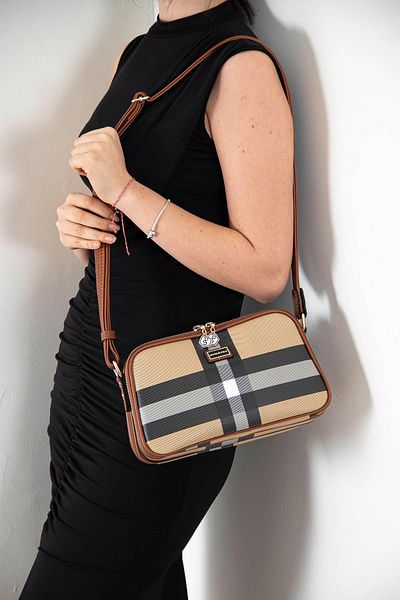 Silver Polo Silver & Polo Bej - Taba Sp899 Geantă Crossbody pentru femei