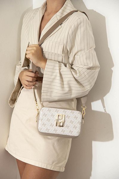 Silver Polo Silver & Polo Beige - Sand Sp1078 Geantă Crossbody pentru femei