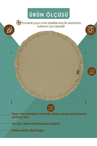 mordesign Bebek/Çocuk Oyun Halısı, Yenidoğan Emekleme Pedi, Aktivite Matı, Çok Amaçlı Minder, Kampçı Serisi
