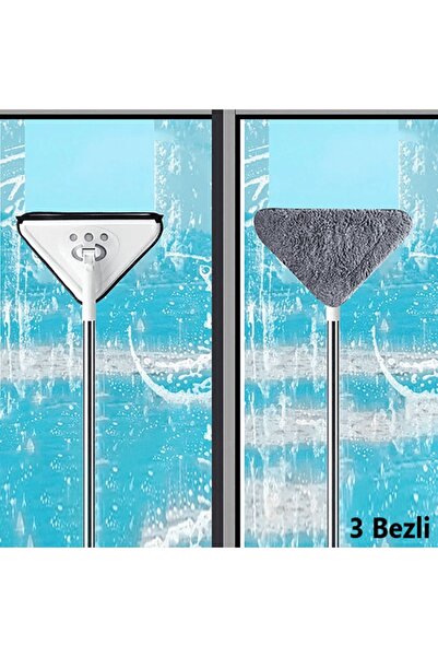 Genel Markalar TREND Teleskopik Üçgen Camsil Duvar Yüzey Silme Mopu