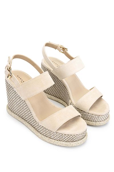ROBERTO FESTA Woman's Genuine Leather Beige Suede Heeled Sandal