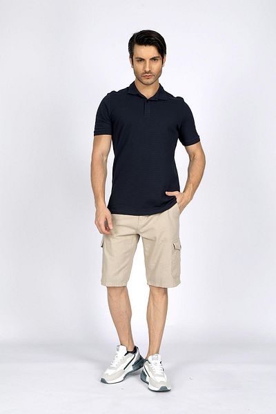 Lee Cooper Мъжки къси панталони - Удобни екрю 242 LCM 221011 MAN 1 ECRU