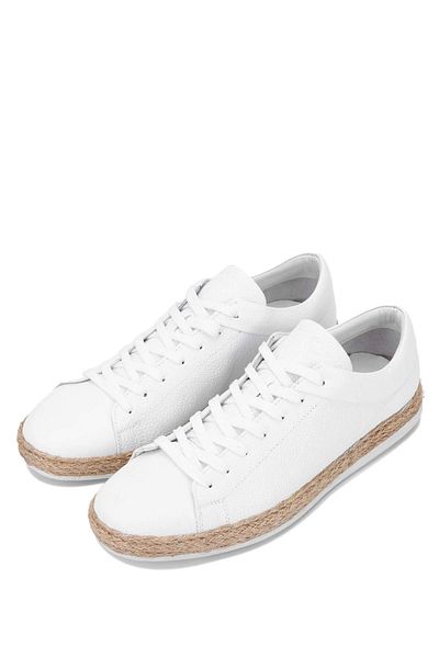 Tamer Tanca Men's Genuine Leather White Casual Shoes
