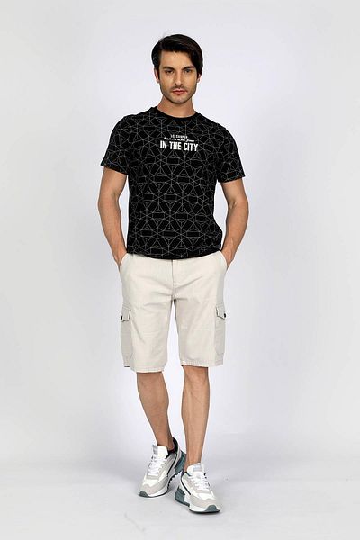 Lee Cooper Мъжки удобни къси панталони Stone - 242 LCM 221011 MAN 1 STONE