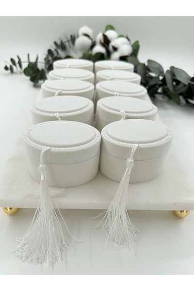 lenagiftworkshop 10 Velvet Coated Oval Flocking Boxes, Gift, Dispensing