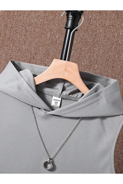 Machetta Unisex Label Printed Hooded T-shirt and Shorts Set