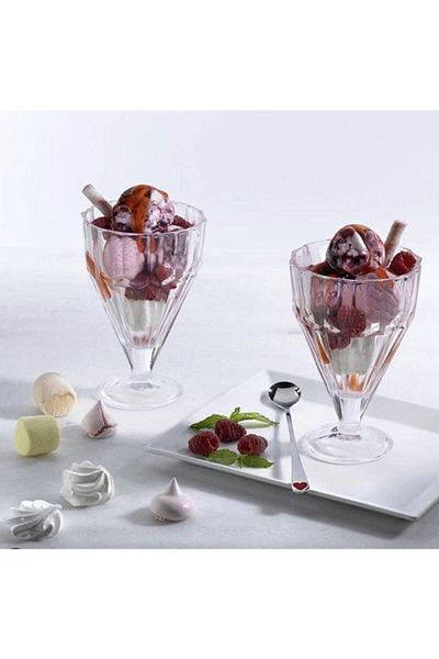 Paşabahçe 68136 Pleats Ice Cream Standing Presentation Bowl 2 Pieces