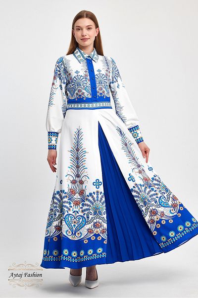 jennyfer garment floral islamic dress, original style, cuffed sleeves