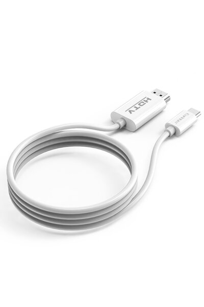 m.tk moveteck 4K Ultra HD HDMI Görüntü Aktarma Kablosu Type-C to HDMI Dönüştürücü Aktarım 2Metre Tak Çalıştır