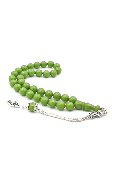 Murty99 Tasbih de chihlimbar verde cu tăiere sferică cu coadă de vulpe 068