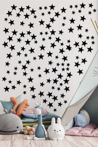 Yoko Home WD-SİYAH-YILDIZ-100-ADET