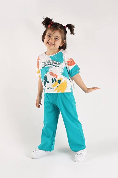 Esterella Mickey Mouse Skraćeni kroj - Široke nogavice komplet pantalona - De...