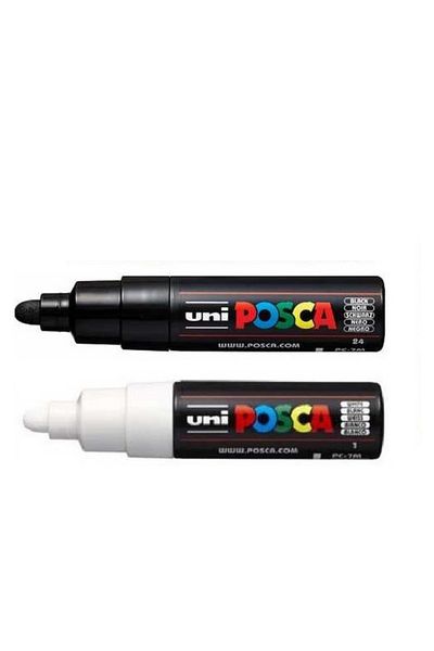 UNİ-BALL Uniball Posca 4.5-5.5 Water Based 2-Piece Poster Marker Set
