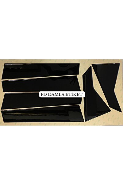 FD OTOMOTİV Honda Civic F6 2015 - 2020 Kapı Direği PianoBlack Kaplama Parlak ...