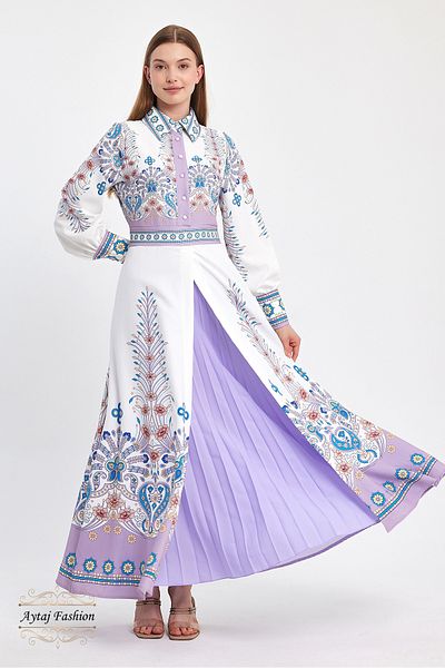 jennyfer garment floral islamic dress, original style, cuffed sleeves