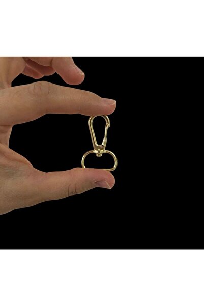 MEGA METAL 2 Cm Telli Kanca 10 Adet Gold Renk Anahtarlık Çanta Klipsi Aparat ...