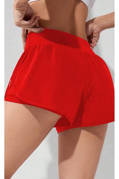 GHASSY CO. Ghassy Co. Women's 2 in 1 Running Sports Athletic Gym Phone Pocket Short Leggings Shorts