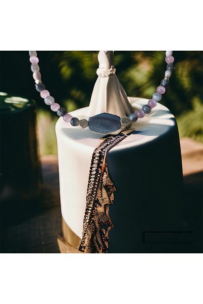 MSTR Art Pink Tiger Eye Necklace - Pink Tiger Eye Necklace