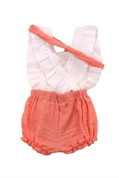 Ronix Frilly Rose Snap Fastener Salopet Set Salmon