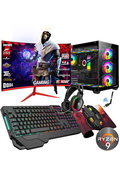 Zeiron Znx1158 Ryzen 9 5900x 16GB DDR4 512GB M2 NVMe SSD RTX3050 27" 165Hz Cu...