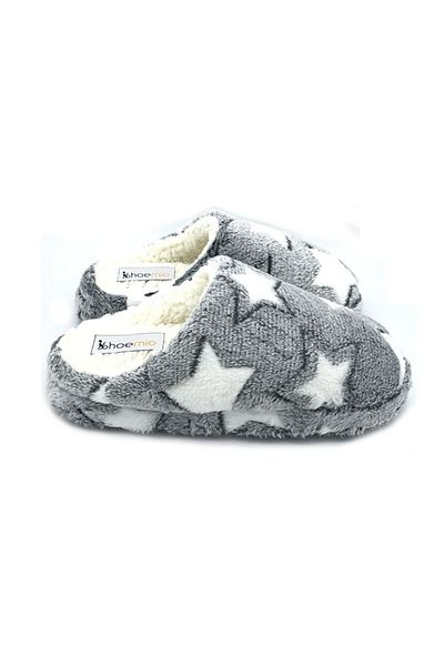 shoemio Nancy Star Grey - Γυναικείες παντόφλες σπιτιών