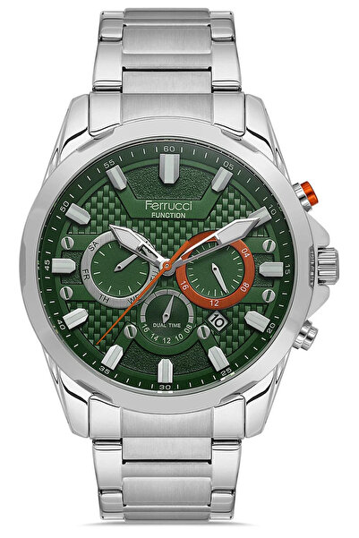 Ferrucci Men's Sports Wristwatch Steel Cord Steel Case Waterproof Stainless S...